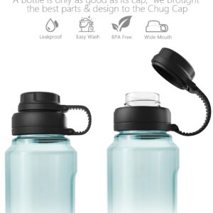 ALIENSX Chug Lid for Wide Mouth Water Bottles, Replacement Tether Cap for Wide Mouth Hydro Flask Rambler 12/16/18/32/40/64 oz and Yeti Yonder 20/25/34/50 oz, Spout Top with Flexible Handle