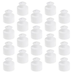 SEWACC 20Pcs Push Pull Caps for Bottles 28 mm Plastic Water Bottle Cap Sport Bottle Lid Replacement Caps for Camping Sports Drinking Bottles