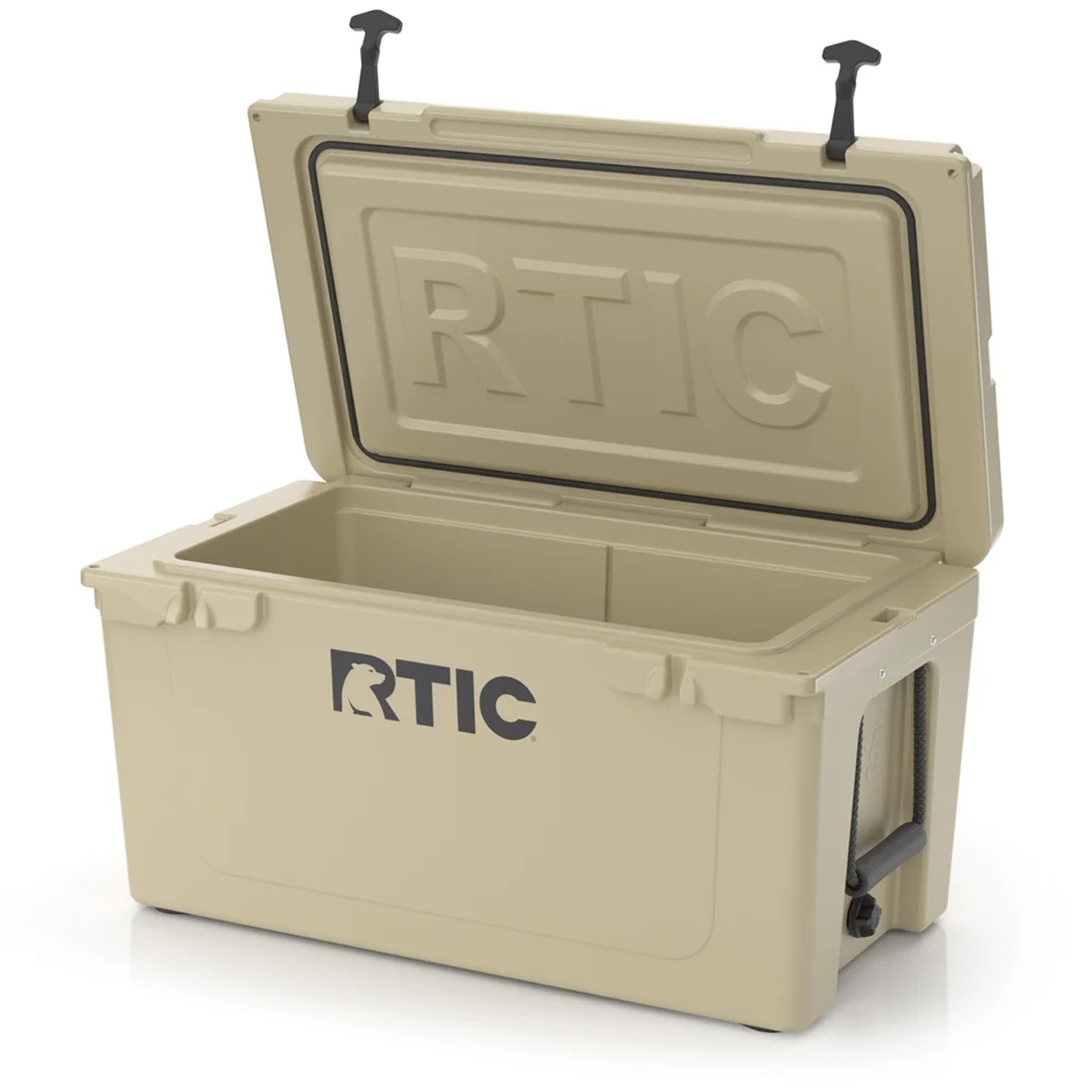 RTIC 65 QT Ultra-Tough Cooler Hard Insulated Portable Ice Chest Box for Beach, Drink, Beverage, Camping, Picnic, Fishing, Boat, Barbecue, Tan