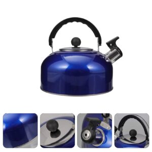 Housoutil Blue mirror Stove Top Tea kettle, Stovetop Whistling Tea Pot,Food Grade Stove Tea Pot with Heat Resistance Handle, Anti-Rust and Loud Whistling, Stainless Steel Tea kettle for Stovetop