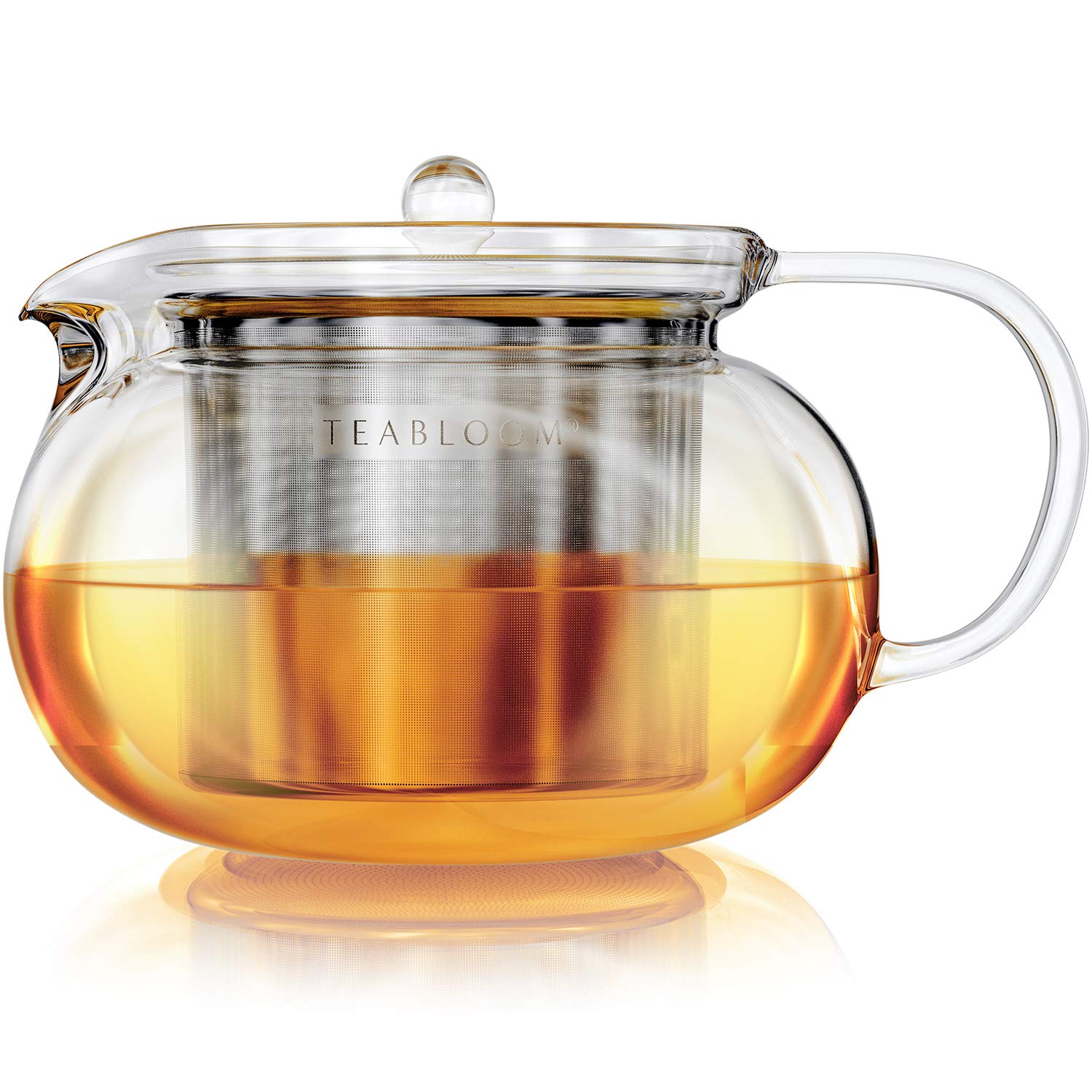 Teabloom Kyoto 2-in-1 Tea Kettle/Tea Maker – Heatproof Glass Teapot with Removable Loose Tea Filter – Tea Connoisseur's Choice