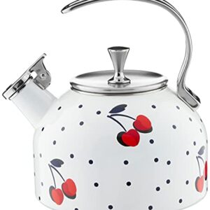 Kate Spade New York Vintage Cherry Dot Tea Kettle, 3.70 LB, Multi