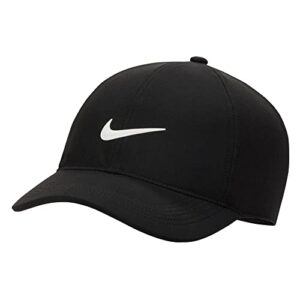 nike women's aerobill heritage86 performance hat (as1, alpha, one_size, black/white)