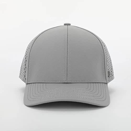 ANKOR Ultra Performance Water-Resistant Baseball Hat | Sweat Resistant | Breathable | Golf | Boat | Beach | Lake | Workout | Fishing |Everyday | Minimalist | Men and Women (Gray)