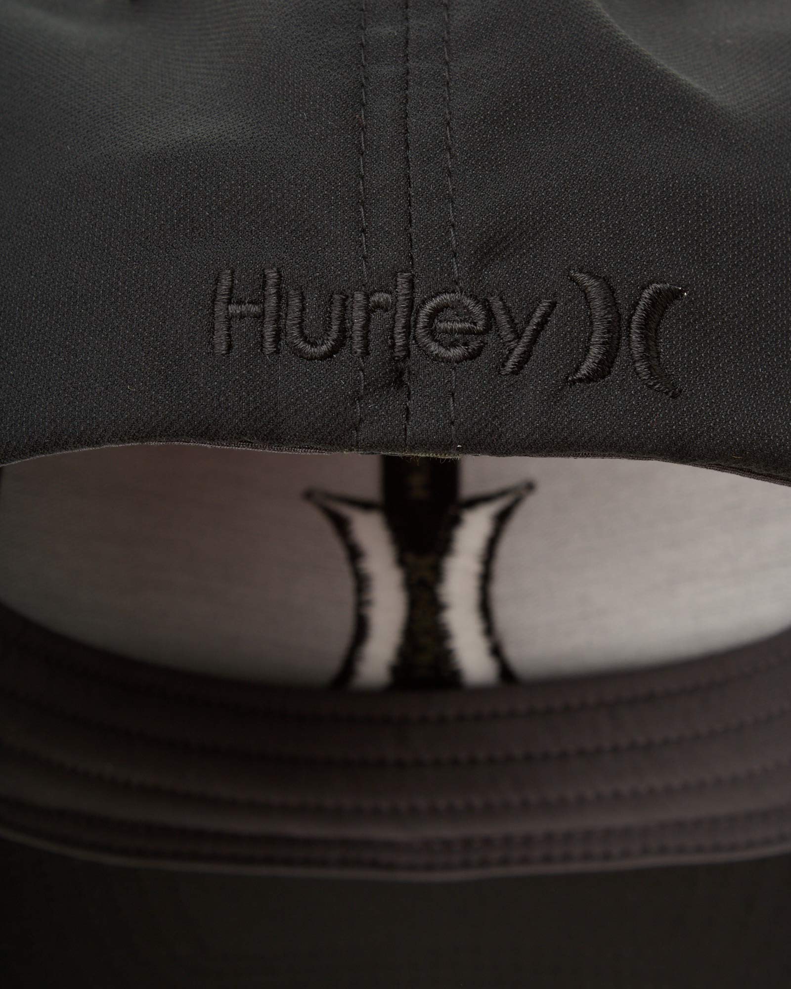 Hurley Men's Dri-Fit One & Only Flexfit Baseball Cap, Black/Black, L-XL