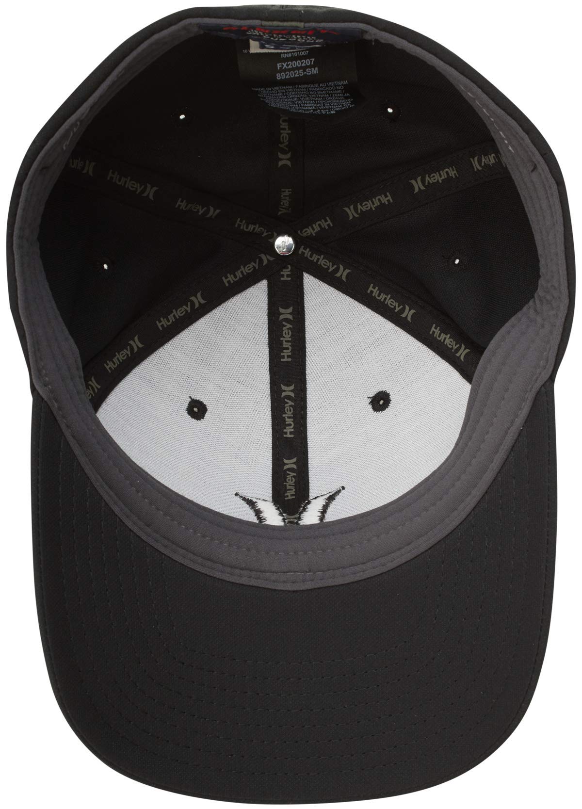 Hurley Men's Dri-Fit One & Only Flexfit Baseball Cap, Black/Black, L-XL