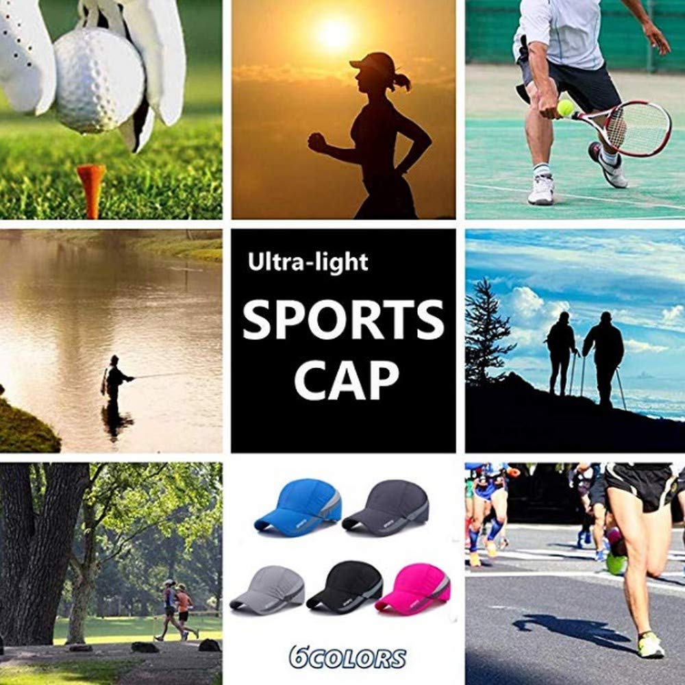 CLAPE Baseball Cap Outdoor Sports Running Performance Hat UV Protection Ultra Thin Lightweight Waterproof Quick Dry Portable Mesh Hat Light grat