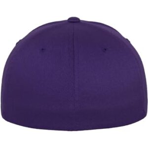 Flexfit Unisex's Wooly Combed Baseball Cap, Purple, L/XL