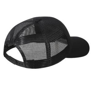 SIBOSHA American Flag Trucker Hat - Baseball Cap for Men & Women, Breathable Mesh, Adjustable Snapback Closure Black/Black