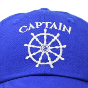 DALIX Captain Hat Sail Baseball Cap Navy Boating Men Women in Royal Blue