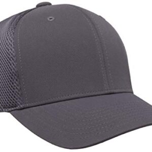 Flexfit Unisex Ultrafibre Airmesh Fitted Trucker Hat, Dark Grey, Large-X-Large