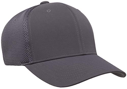 Flexfit Unisex Ultrafibre Airmesh Fitted Trucker Hat, Dark Grey, Large-X-Large