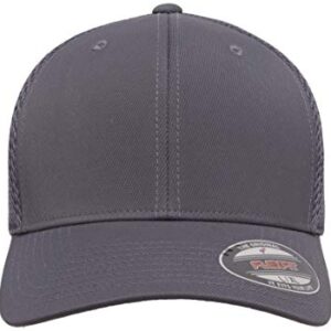 Flexfit Unisex Ultrafibre Airmesh Fitted Trucker Hat, Dark Grey, Large-X-Large