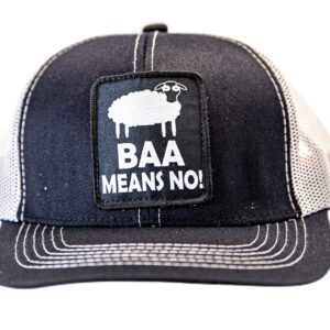 F/U LIVESTOCK BAA Means No (Black/White, Baseball)