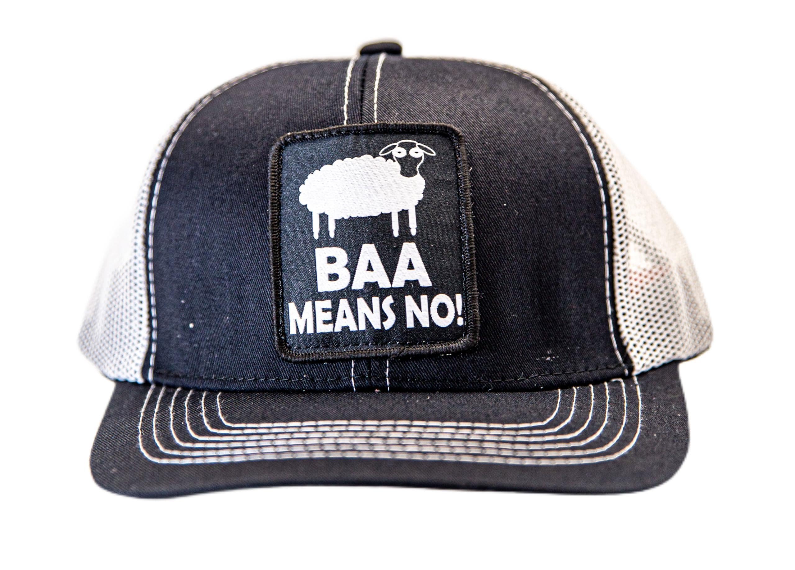 F/U LIVESTOCK BAA Means No (Black/White, Baseball)