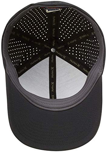 Hurley Men's Caps - Phantom Ripstop Curved Bill Baseball Hats for Men (S-XL), Size Large-X-Large, Black/Black