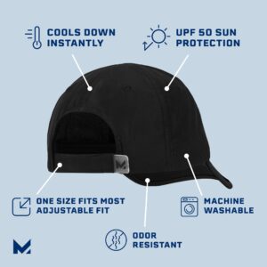 MISSION Cooling Performance Hat, Black - Unisex Baseball Cap for Men & Women - Lightweight & Adjustable - Cools Up to 2 Hours - UPF 50 Sun Protection - Machine Washable