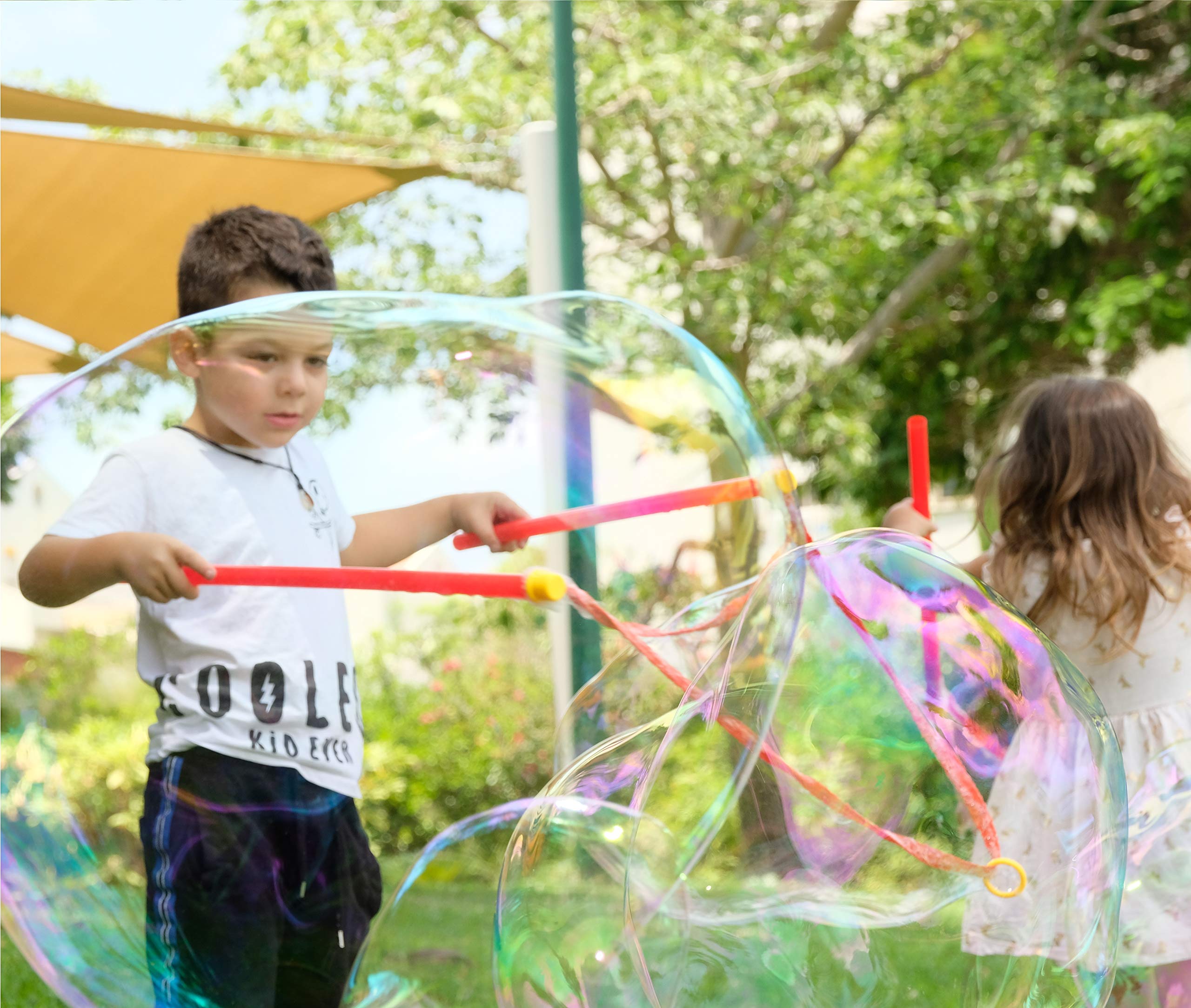 Atlasonix Giant Bubble Wand, Giant Bubble Maker, Big Bubble Wand, Large Bubble Wand, Bubble Sticks, Outdoor Toys for Kids, Bubble Kit, Wands & Bubble Mix for Making 2 Gallons of Bubble Solution