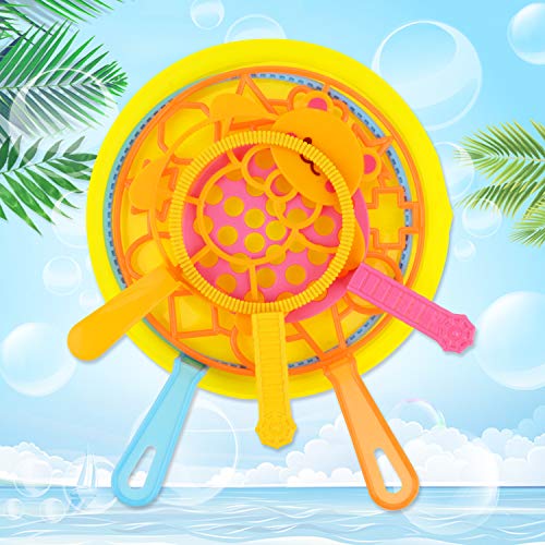 B bangcool Bubble Wands Set - Big Bubbles Wand Funny Bubbles Maker with Tray, Nice for Outdoor Playtime & Birthday Party & Games, Suitable for All Age People