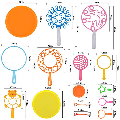 B bangcool Bubble Wands Set - Big Bubbles Wand Funny Bubbles Maker with Tray, Nice for Outdoor Playtime & Birthday Party & Games, Suitable for All Age People