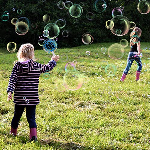 B bangcool Bubble Wands Set - Big Bubbles Wand Funny Bubbles Maker with Tray, Nice for Outdoor Playtime & Birthday Party & Games, Suitable for All Age People