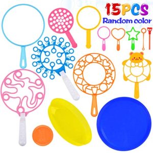 B bangcool Bubble Wands Set - Big Bubbles Wand Funny Bubbles Maker with Tray, Nice for Outdoor Playtime & Birthday Party & Games, Suitable for All Age People