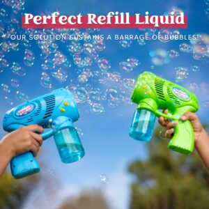 JOYIN 2 Bottles Bubbles Refill Solutions 64oz (up to 5 Gallon) Big Bubble Solution 64 OZ Concentrated Bubble Solution for Bubble Machine, Gun, Wand Refill Fluid Summer, Easter Toys (Red+Purple)