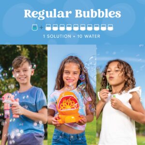 JOYIN 2 Bottles Bubbles Refill Solutions 64oz (up to 5 Gallon) Big Bubble Solution 64 OZ Concentrated Bubble Solution for Bubble Machine, Gun, Wand Refill Fluid Summer, Easter Toys (Red+Purple)