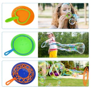 Roberly Bubble Wands Set Toys Big Giant Large Bubbles Wand Toy Sets with Tray Bulk Funny Bubble Making Maker for Kids Adult Summer Outdoor Playtime Activity Party Favors Gifts Birthday Games