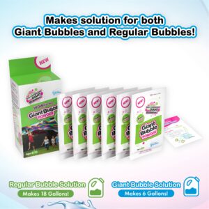 WOWMAZING Big Bubble Refill Powder Mix (6 Packets) - Turns Dish Detergent into Giant Bubbles. Makes 6 GALLONS! - Made in USA