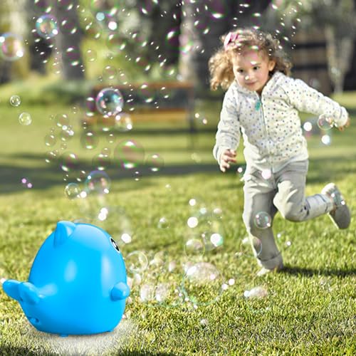 Electric Dinosaur Bubble Machine Kids Summer Toy Shark for Children with 90ml Bubble Water and Concentrate Bubble Christmas Party Bubble Maker Under for 10 Dollars (Shark)