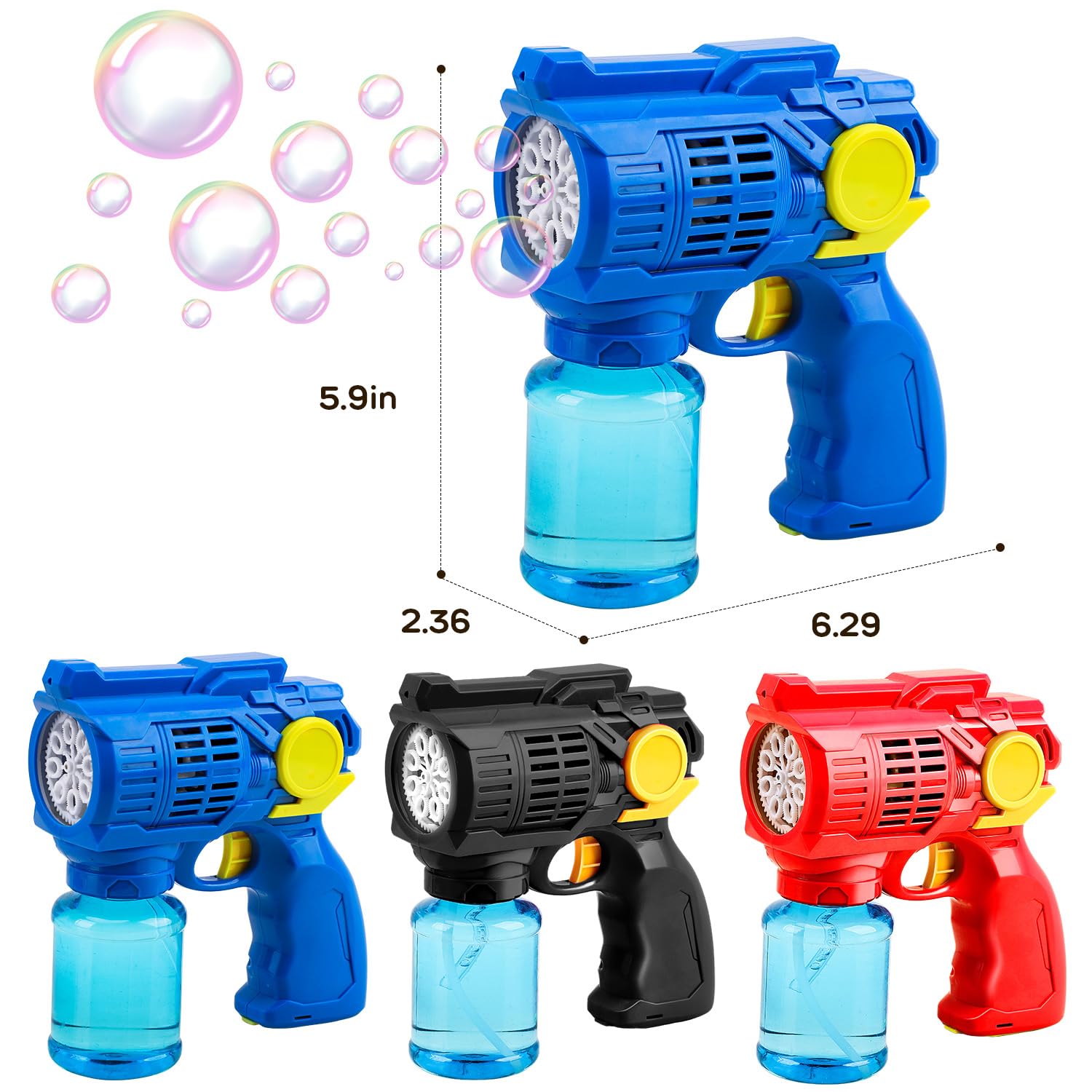 TOY Life 3 Pack Bubble Guns for Kids Outdoor Game for Kids Bubble Machine Bubble Maker Bubbles for Toddlers with Bubble Solutions Automatic Bubble Blaster Gun Bubble Toys Kids Outdoor Activity
