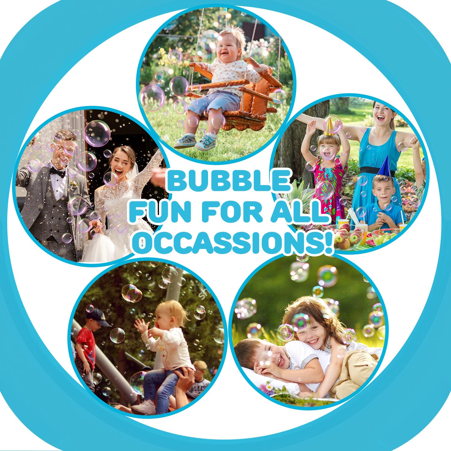 TOY Life 3 Pack Bubble Guns for Kids Outdoor Game for Kids Bubble Machine Bubble Maker Bubbles for Toddlers with Bubble Solutions Automatic Bubble Blaster Gun Bubble Toys Kids Outdoor Activity