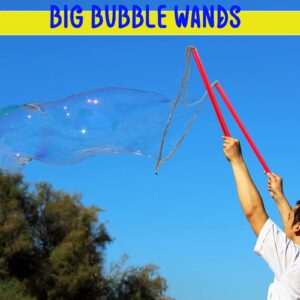 FairySandy 8 Pieces Giant Bubble Wands Big Bubble Wands for Kids Outdoors Bubble Toy for Birthday, Outdoor Activities, Party Favors, Giant Bubble Solution Not Included (Red)