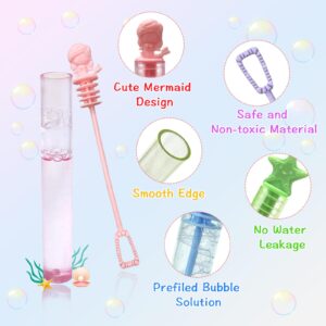 48Pcs Mini Bubble Wands Bubble Party Favors 6 Style Summer Outdoor Indoor Gifts Bubbles Bulk Birthday Thanksgiving Christmas Celebration Activities Supplies Decorations Toys for Kids Boys Girls