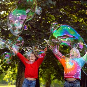 Dr Zigs Eco Giant Bubble Kit - Jumbo Set - Sustainable Wands and Professional Grade Solution, Outdoor, Garden Fun Toy.