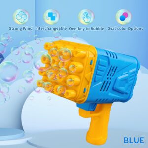 Bazooka Bubble Gun Toys for Ages 2-4 Toddlers|Mini Bubble Machine Gun Blaster Toys for Ages 5-7 Kids|Birthday Gifts for 6 8 9 3 Year Old Boys and Girls (Blue)