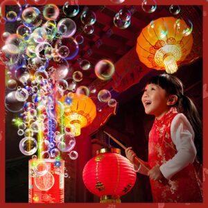 Fireworks Bubble Machine (13 Holes) with Dazzling RGB LED Lights, Automatic Sparklers Bubbles Toy, Bubble Blower for Kids Toddlers, Party Birthday Wedding Christmas Chinese New Year Decorations