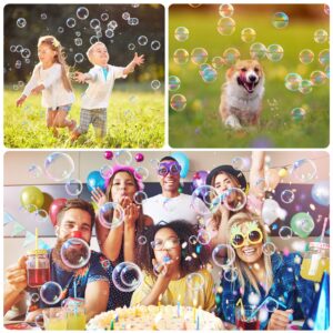 Bubble Machine,Large Bubble Machine for Parties,Wedding|Rechargeable Bubble Machine USB,Battery Operated, Professional Outdoor Bubble Makers with 2 Mode,16000+ Bubbles/Min, Kids Bubble Toy (White)