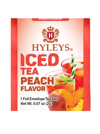 Hyleys Iced Black Tea Peach Flavor - 20 Tea Bags