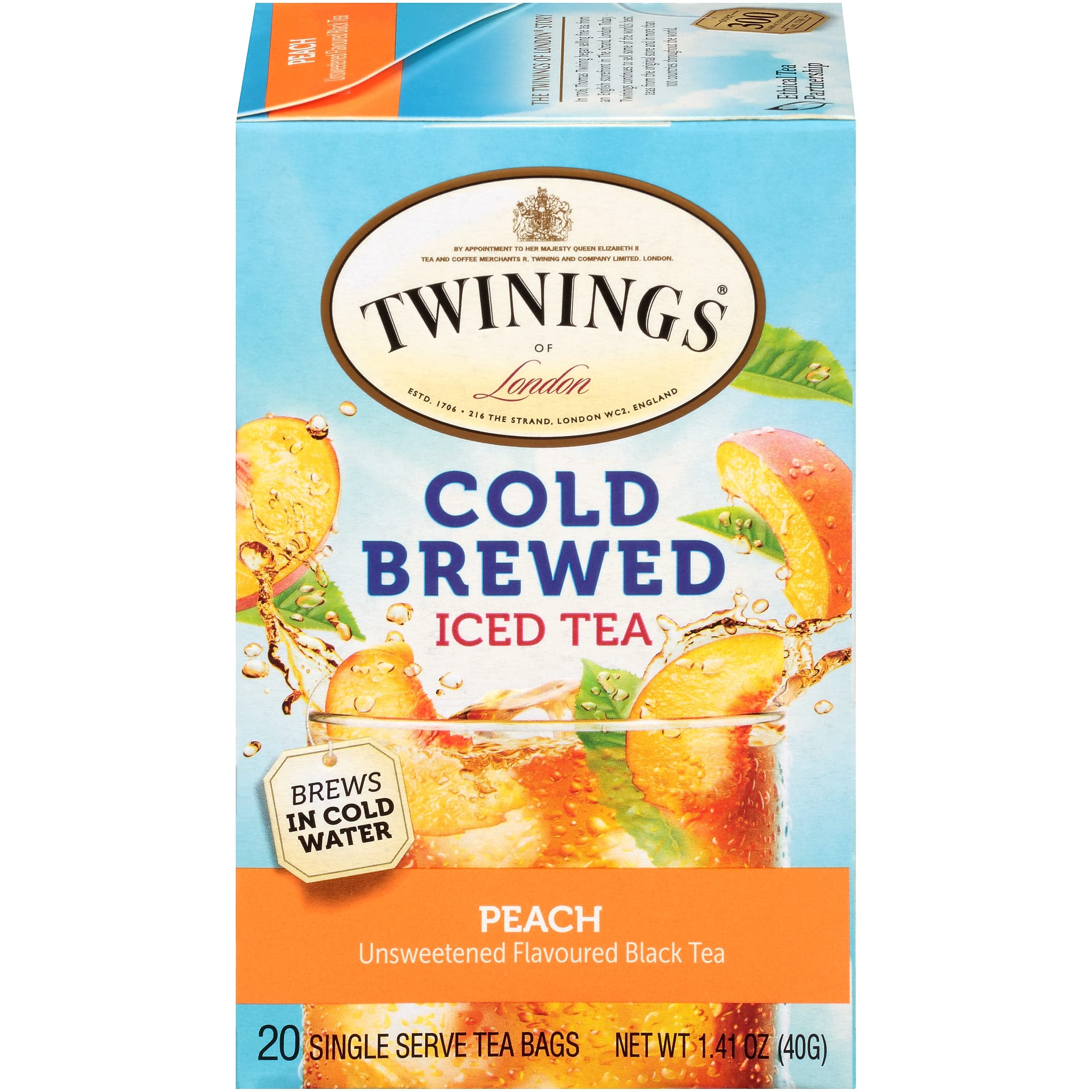 Twinings Peach Cold Brewed Iced Tea - 20 ct