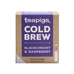 teapigs Blackcurrant & Raspberry Cold Brew Tea Bags, 10 Count, Naturally Sweet Herbal Tea With Punchy Hibiscus Base