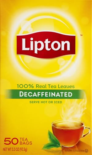 Lipton Black Tea Bags, Decaffeinated, 50 ct