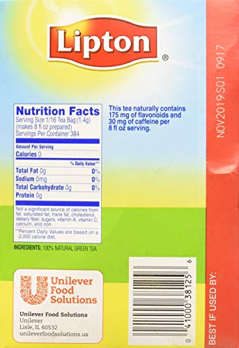 Lipton Fresh Brewed Green Iced Tea - 48 Count (Pack of 1)