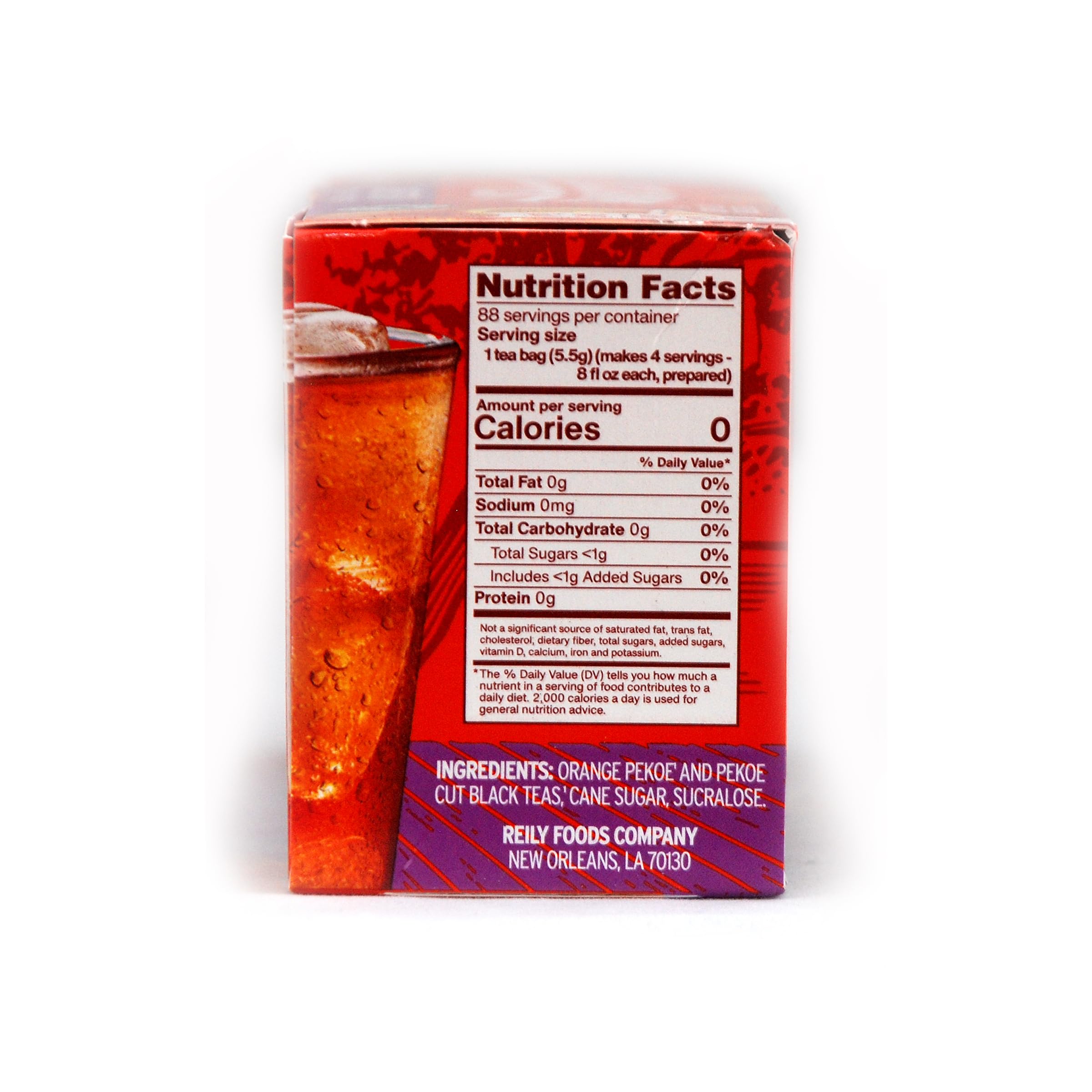 Luzianne Sweet Tea, 3-4.27 Oz Boxes, 66 Family Size Tea Bags (22 bags per box), Pre-Sweetened and Zero Calories- 3 Pack Bundled with a JFS Recipe Card