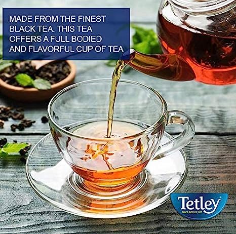 Tetley Classic Decaf Decaffeinated Black Tea Bags, 72 count - Pack of 3 (216 count in total)