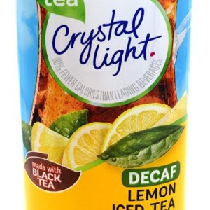 Crystal Light Decaf Iced Tea Drink Mix, Natural Lemon Flavor (12-Quart), 1.5-Ounce Packages (Pack of 4)