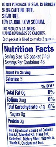 Crystal Light Decaf Iced Tea Drink Mix, Natural Lemon Flavor (12-Quart), 1.5-Ounce Packages (Pack of 4)