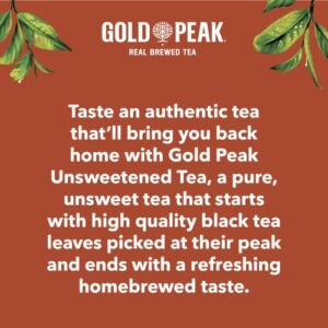 Gold Peak Tea, Unsweet Tea, 16.9 fl oz, 6 Pack