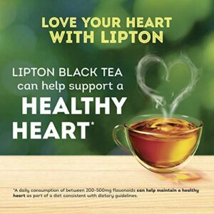 Lipton Organic Black Tea Bags, Can Support Heart Health, 72 Count (Pack of 5)